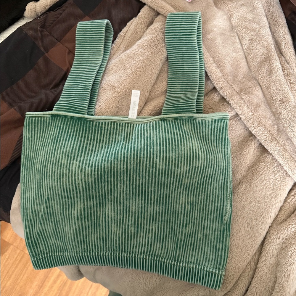 Zenana Outfitters Green Striped Bandeau